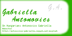 gabriella antonovics business card